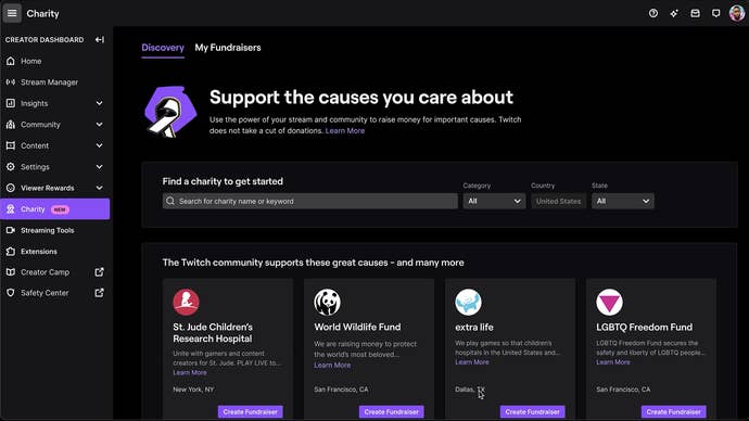 Twitch Charity Beta