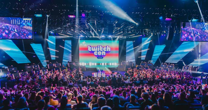 Photo of the stage and audience from TwitchCon Europe’s opening ceremony
