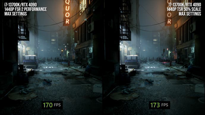 tsr vs fsr 2 upscaling comparison in robocop