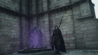 A character stands next to a Portcrystal in Dragon's Dogma 2.