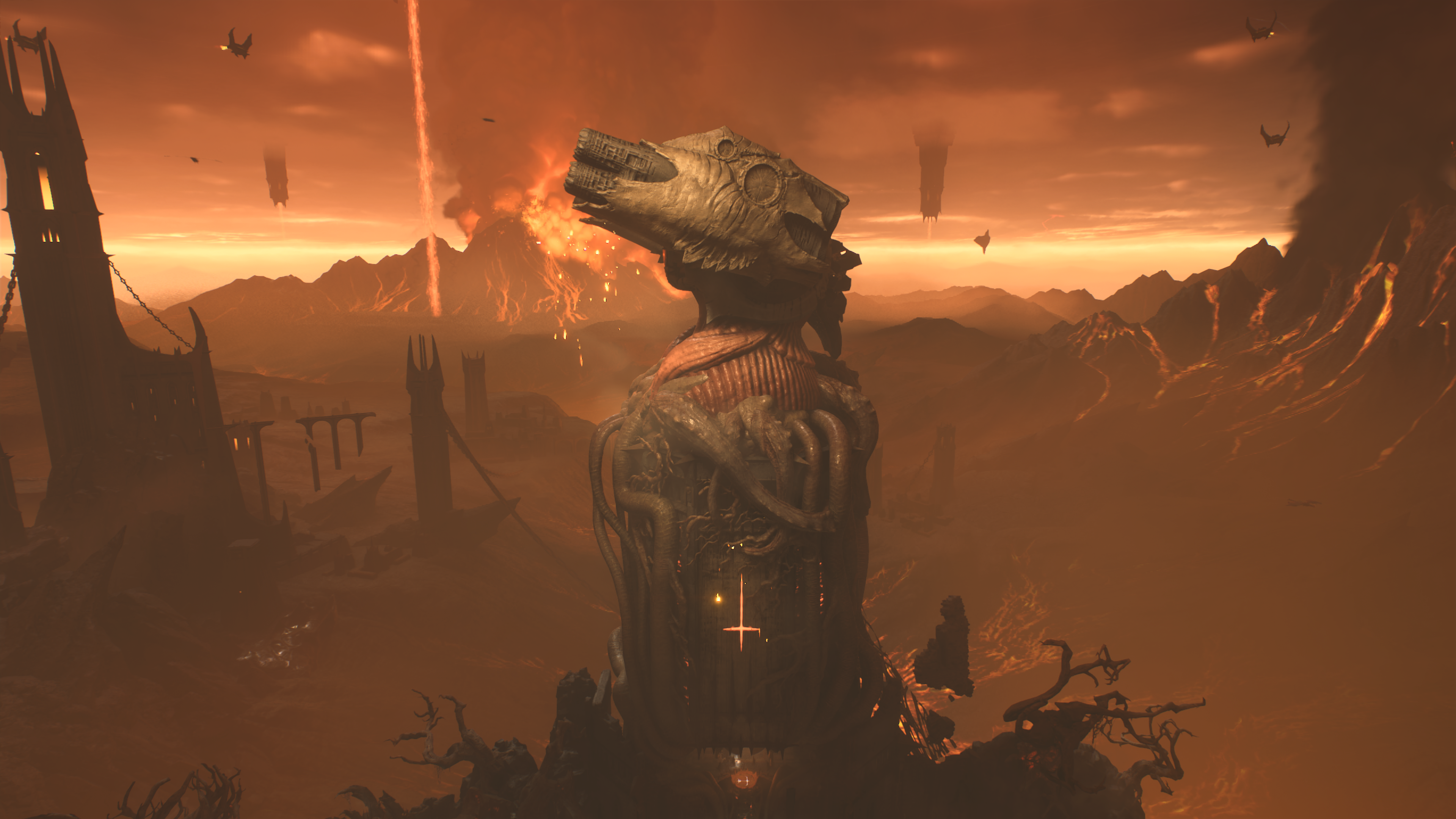 A massive gun turret in Doom: The Dark Ages.