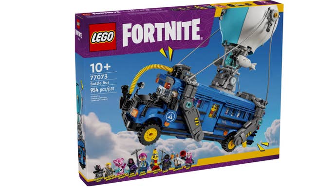 Lego Fortnite Battle Bus set.