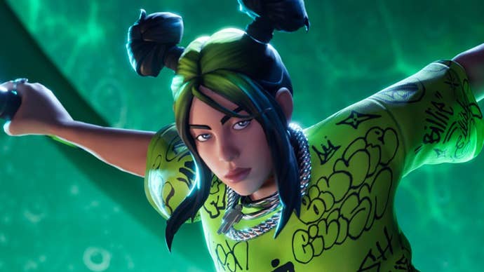 Billie Eilish in Fortnite.