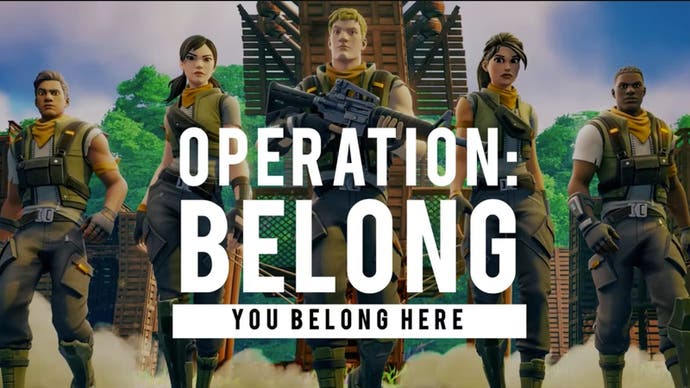British Army promotional image showing its Fortnite experience with army characters.
