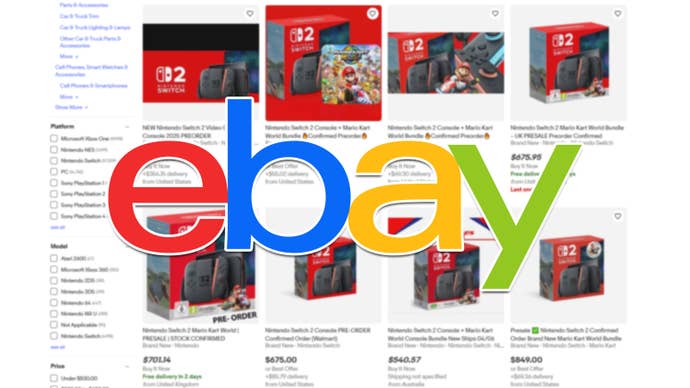 eBay Switch 2 listings.