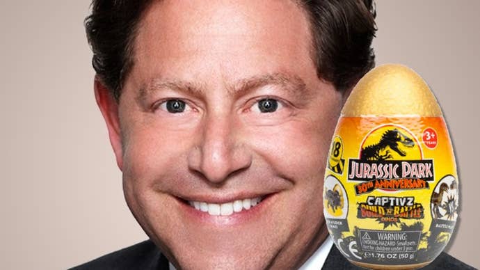 Bobby Kotick and a Jurassic Park egg.
