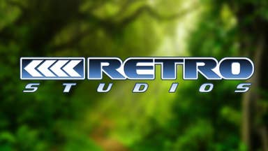 Retro Studios logo on a jungle background.