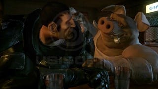 Pey'j and Double H talk in a bar, in a scene from Beyond Good & Evil 2.