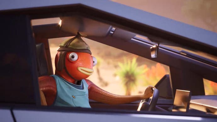 Fishstick drives a Cybertruck.