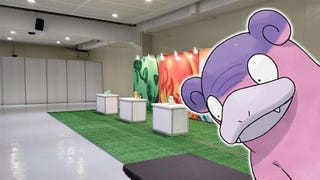 Slowbro looks on at an empty-looking Pokeverse.