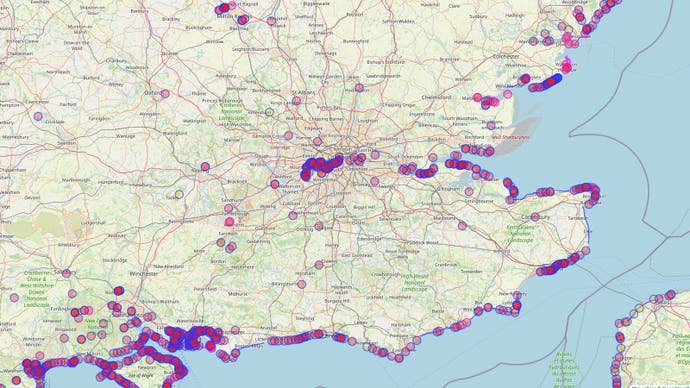 OSM map showing Wigglet spawning locations.