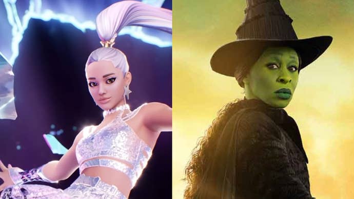 Ariana Grande in Fortnite, and Elphaba in Wicked.
