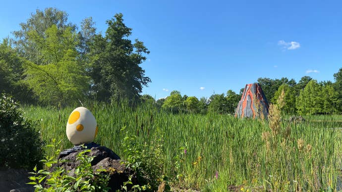 One of the themed biomes at Pokémon Go Fest 2022.