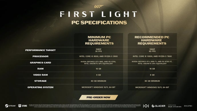 IO Interactive revisa los requisitos técnicos de 007: First Light en PC