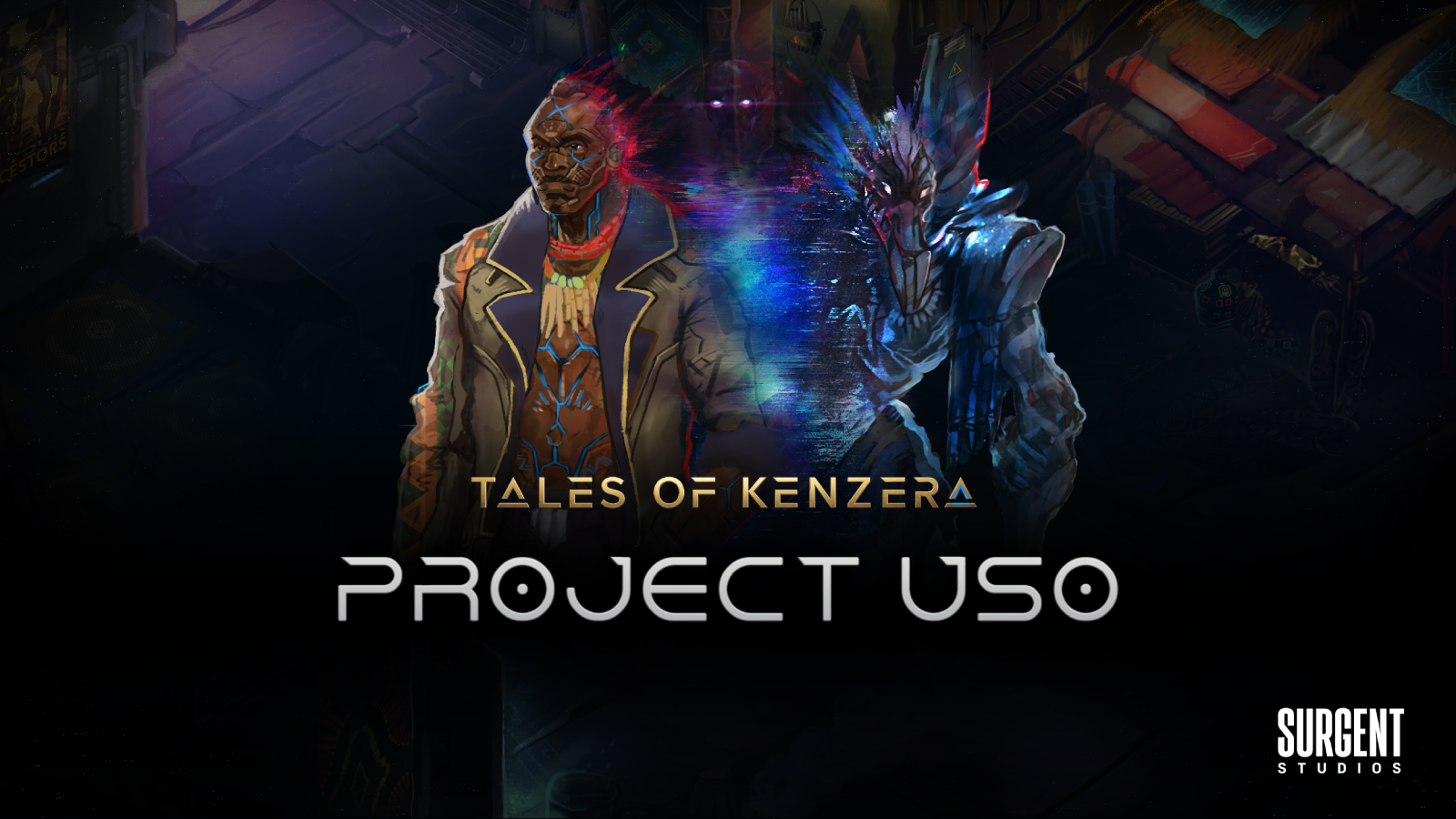 Key artwork for Tales of Kenzera: Project Uso with game name and two characters