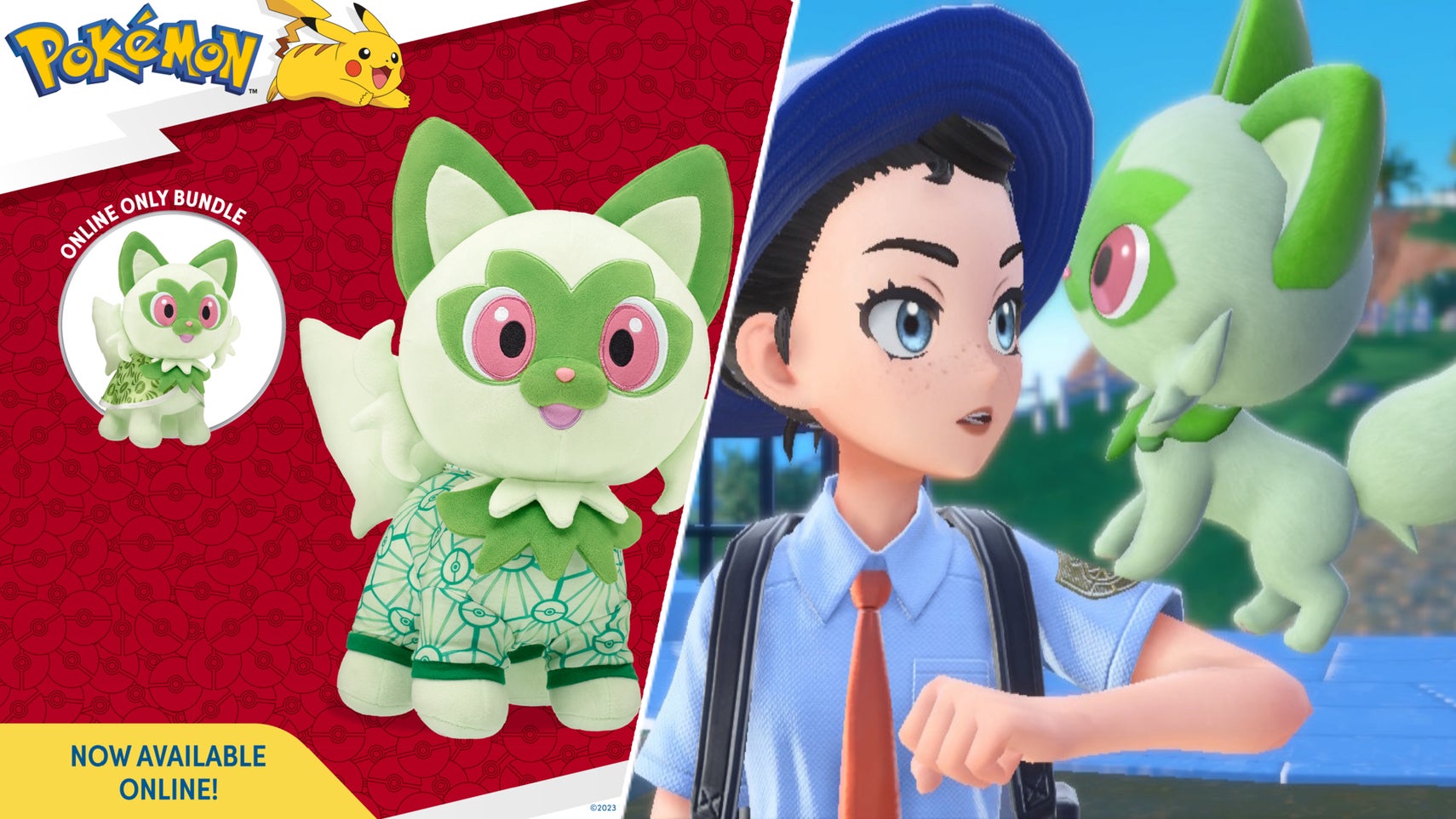 Pokemon Scarlet and Violet starter, Sprigatito, is now available as a Build-a - 1