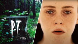 The P.T. artwork is shown alongside Sophia Lillis' appearance in the OD reveal trailer