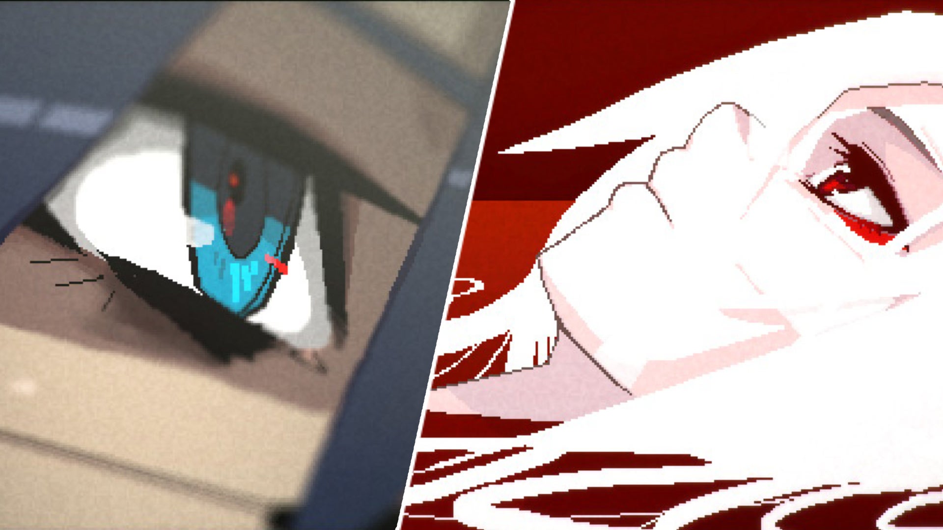 Artwork from Signalis depicting Elsther and her partner is placed side by side - 1