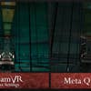 The PC version of Riven 2024 in VR, compared to the game running on Meta Quest 3.