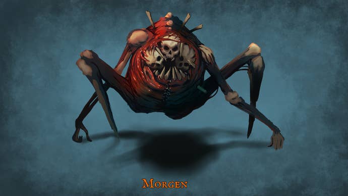 Concept art for the 'Morgen' enemy in Valheim's Ashlands update