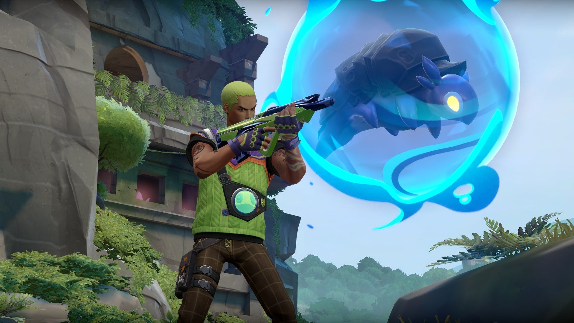 Gekko uses his Thrash ability on Fracture in Valorant