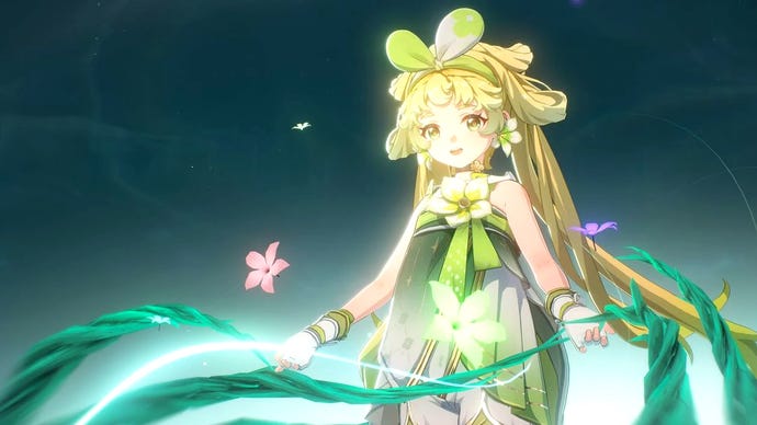 Una captura de pantalla de Verina en la pantalla Convene de Wuthering Waves.