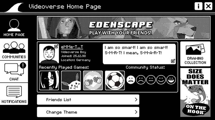 A user’s home page screen in Videoverse