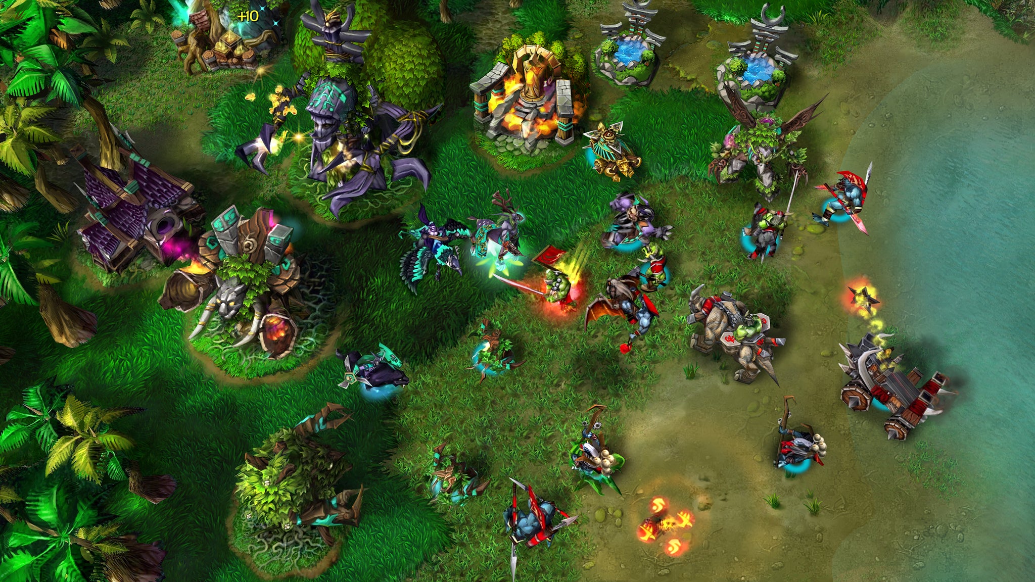 Warcraft 3 Reforged - Night Elves vs. Orcs battle - 4