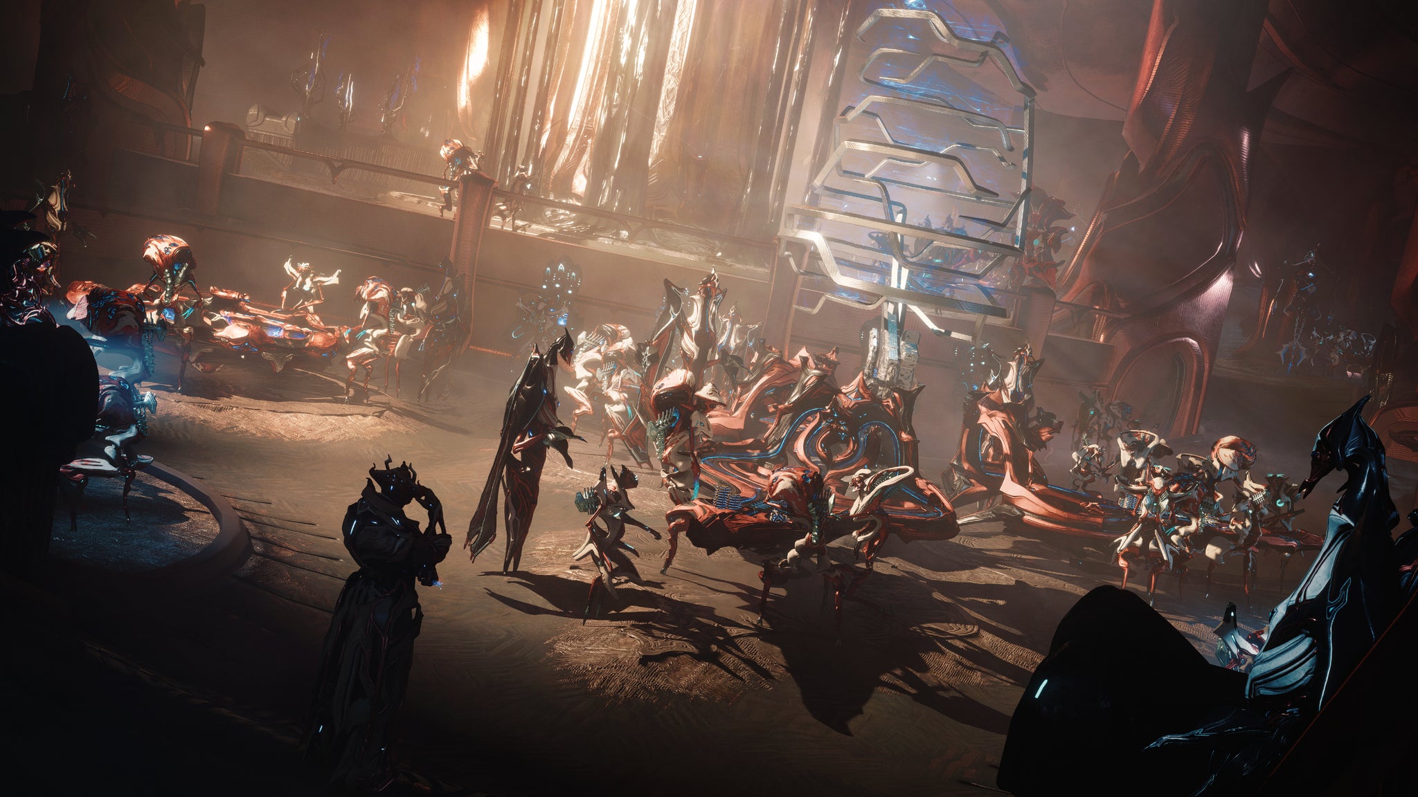 A sentient casino present in Warframe: Tau, shown at Tennocon 2026.