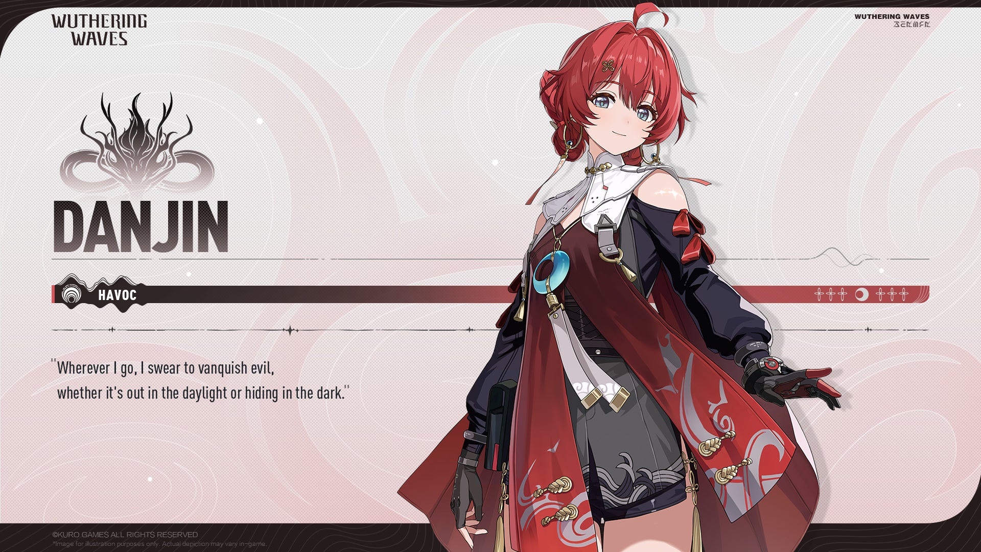 A character card for Wuthering Waves' Danjin is shown - 19