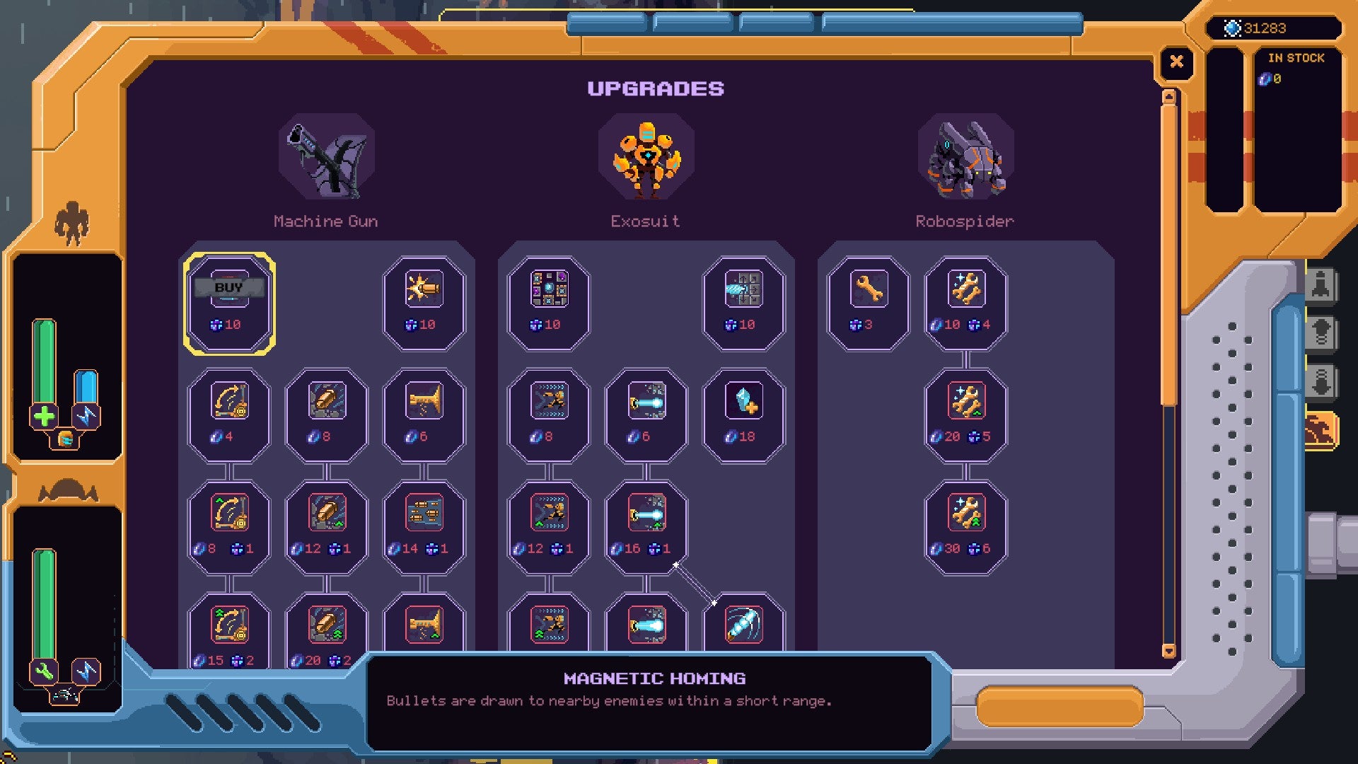 Every piece of gear you bring with you to the wall or find in the mines has a unique upgrade tree, and choosing how to spend your limited resources is a constant struggle. - 5