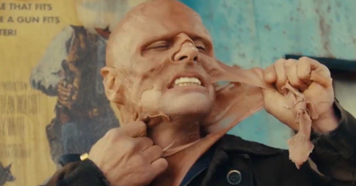 Walton Goggins celebrates wrapping Fallout season two by peeling off his skin Walton Goggins celebrates wrapping Fallout season two by peeling off his skin