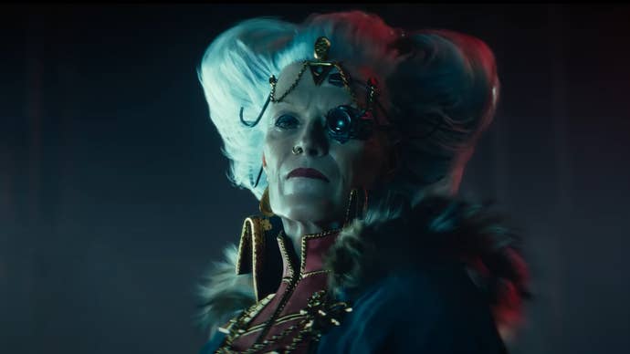 A screenshot from Warhammer 40,000 Darktide showing Shipmistress Brahms