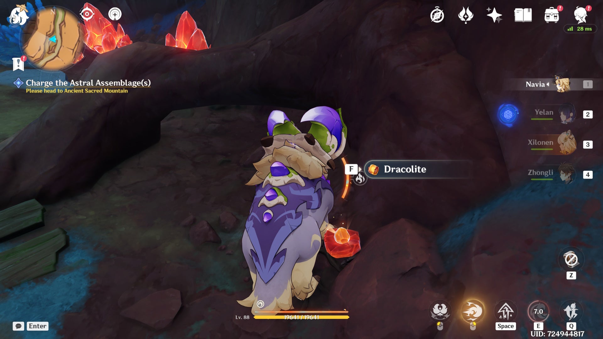 A Tatankasaurus beside Dracolite after its destroyed in Genshin Impact.