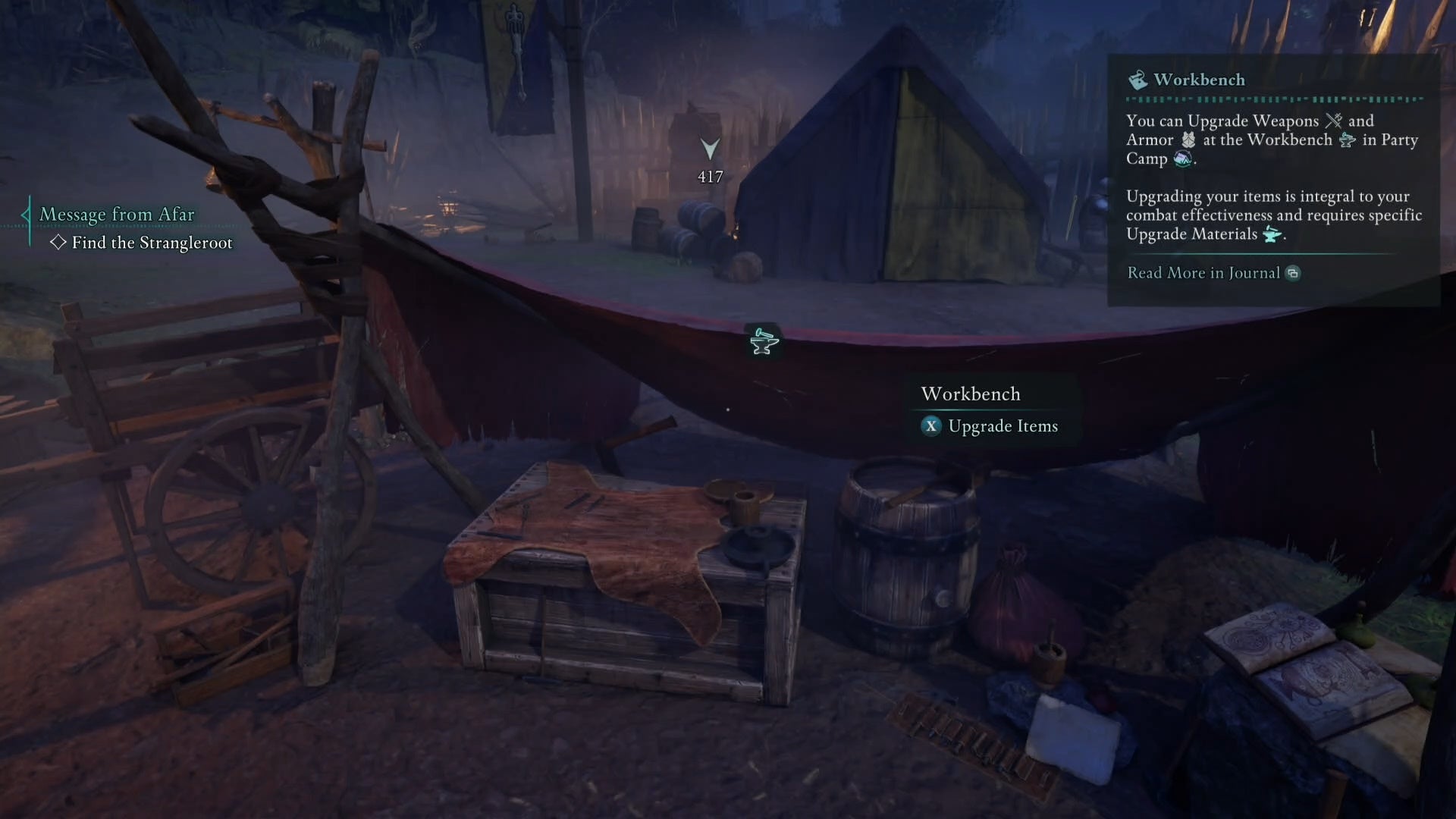 The Workbench in Avowed.