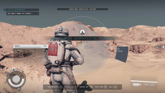 third person view of discovering an area on earth