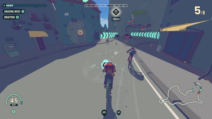 Navigating a city street in Wheel World.