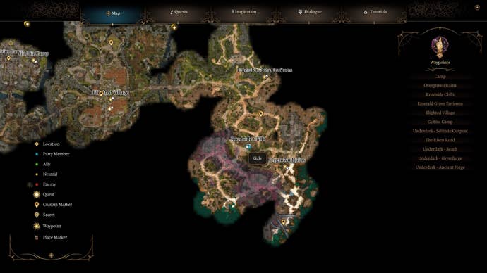 Map picture of gale’s location