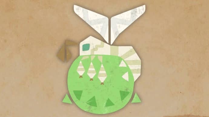 Field Guide artwork of Giant Vigorwasp monster in Monster Hunter Wilds.