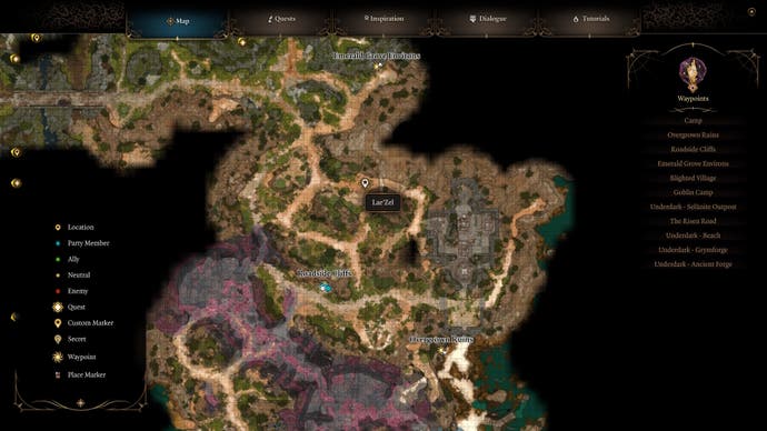 Map picture of lae'zel's location.