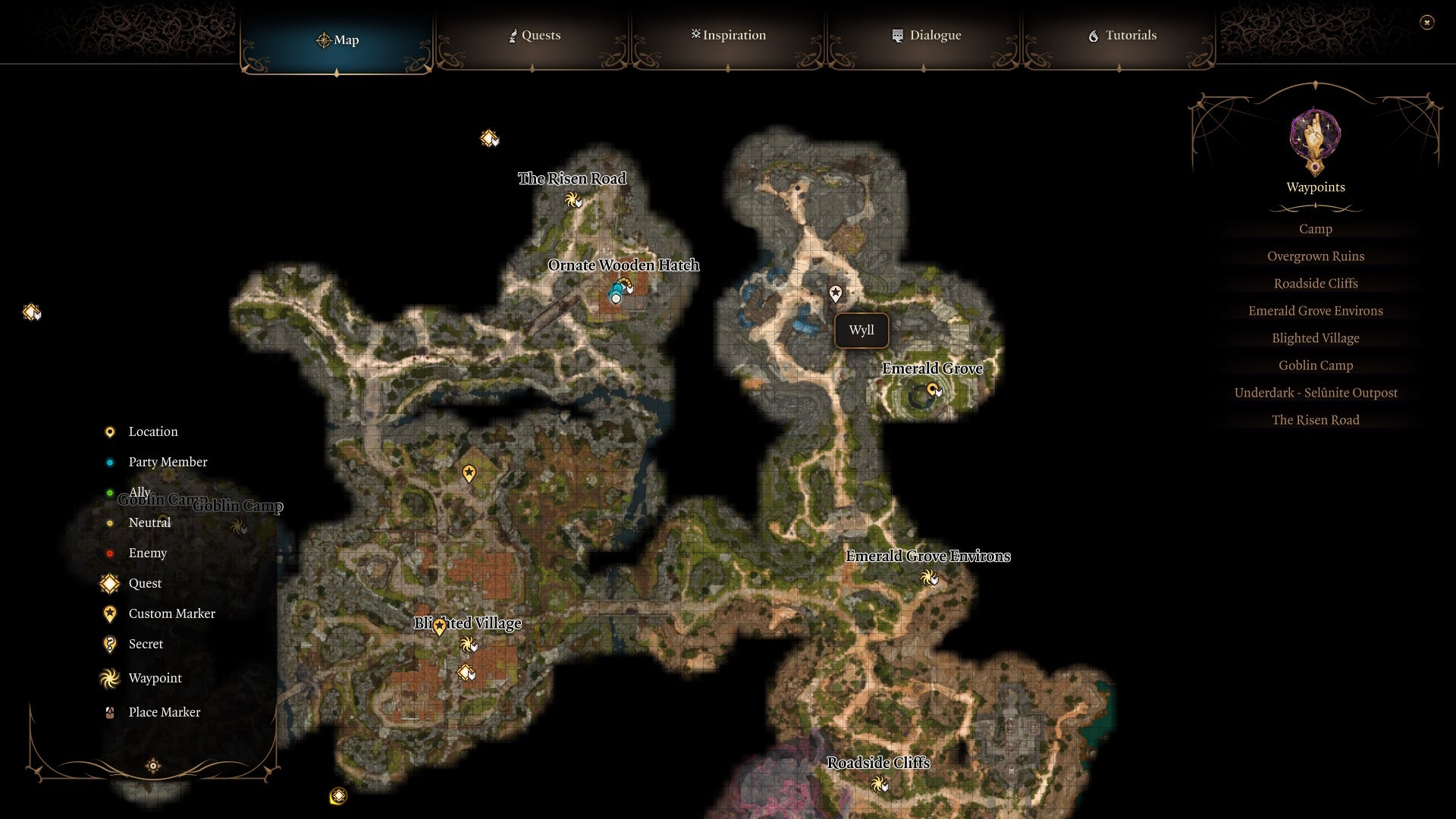 Map picture showing wyll&rsquo;s location.