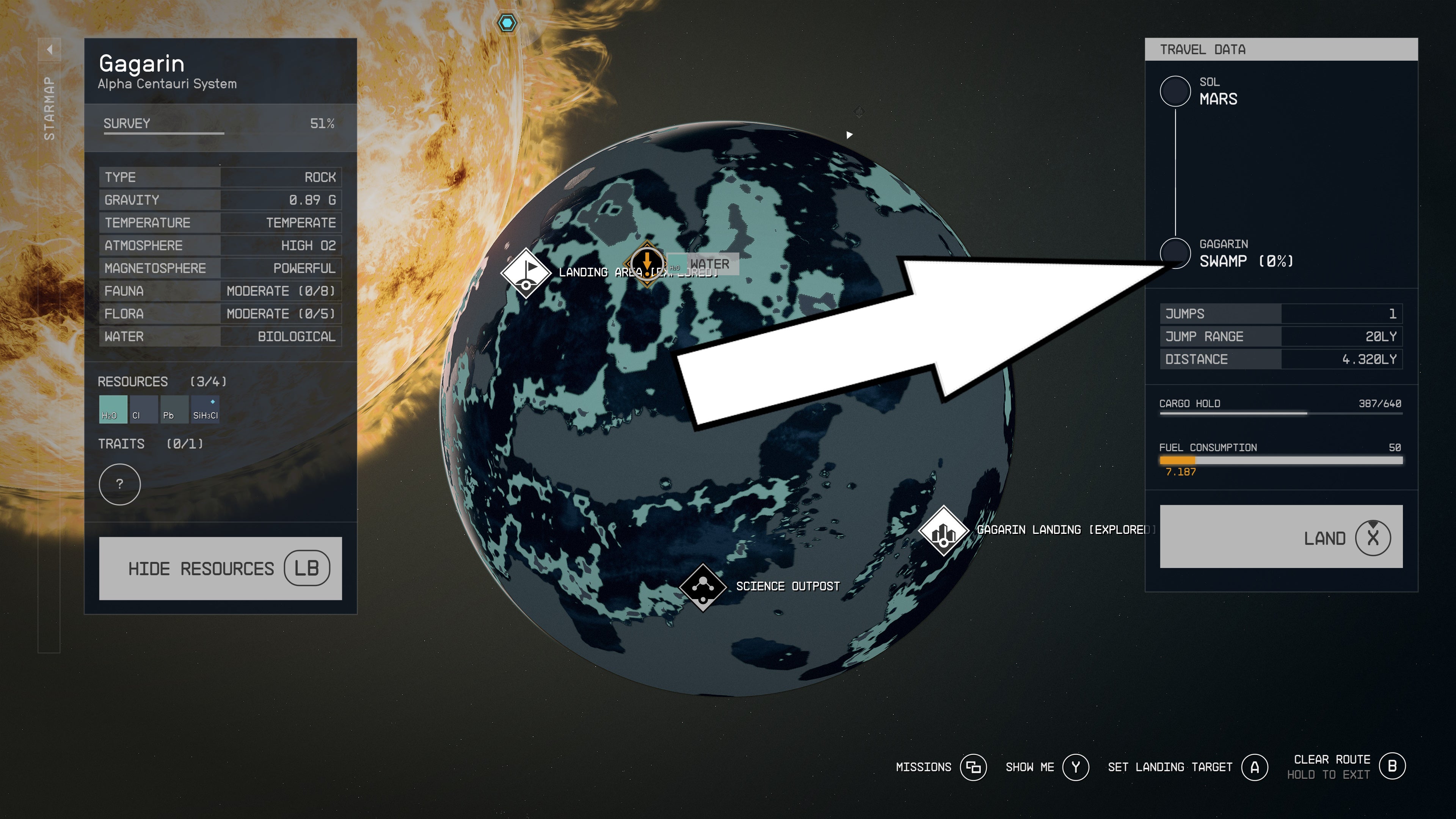 arrow pointing to a plant biome type
