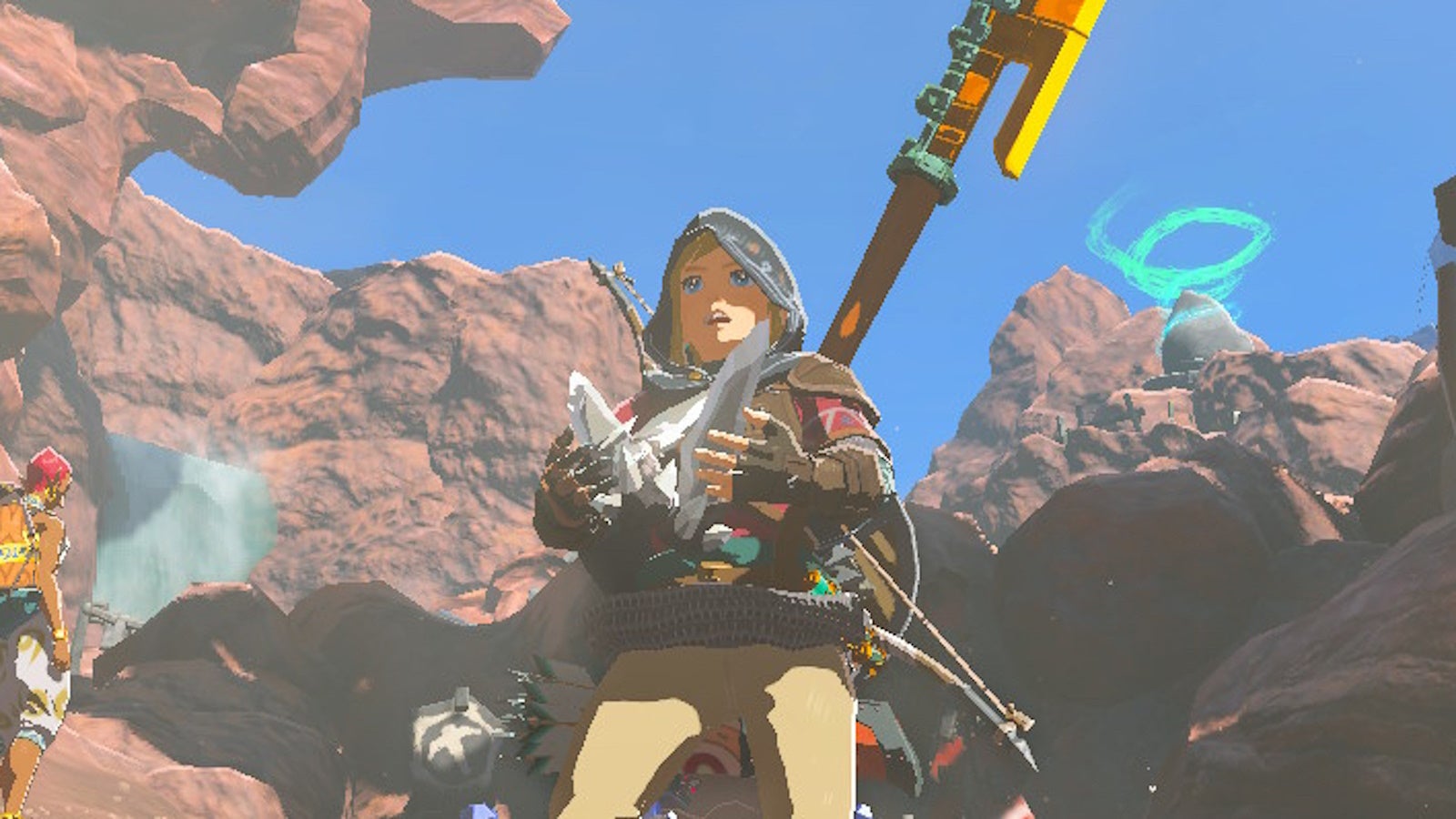 Link holding a diamond in The Legend of Zelda: Tears of the Kingdom.