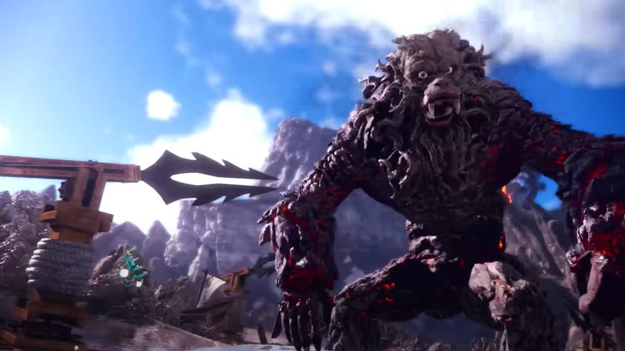 A screenshot of one of the Kemono beasts from Koei Tecmo and Omega Force’s upcoming monster hunting game Wild Hearts