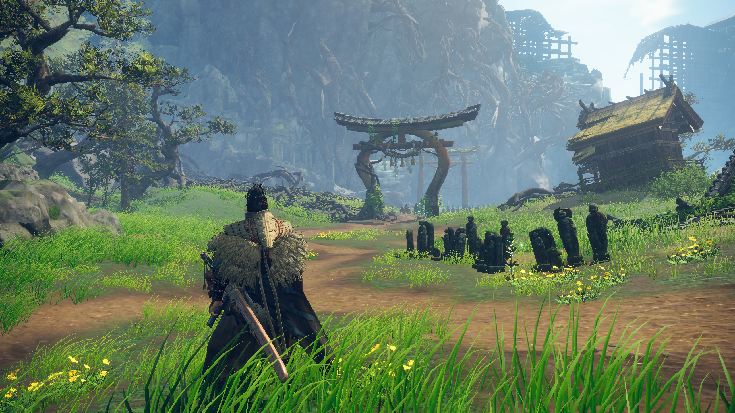 Wild Hearts running on PC using the Lowest graphics preset.