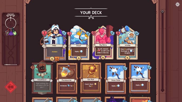 A menu showing the cards in the player’s deck in Wildfrost