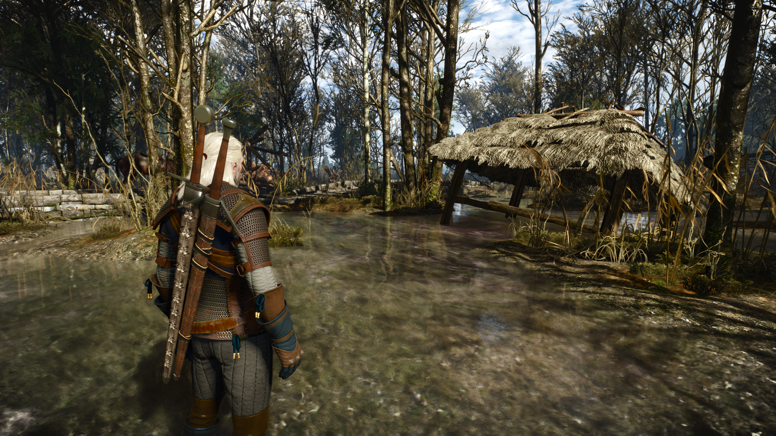 The Witcher 3: Wild Hunt running with screen space reflections on High quality.