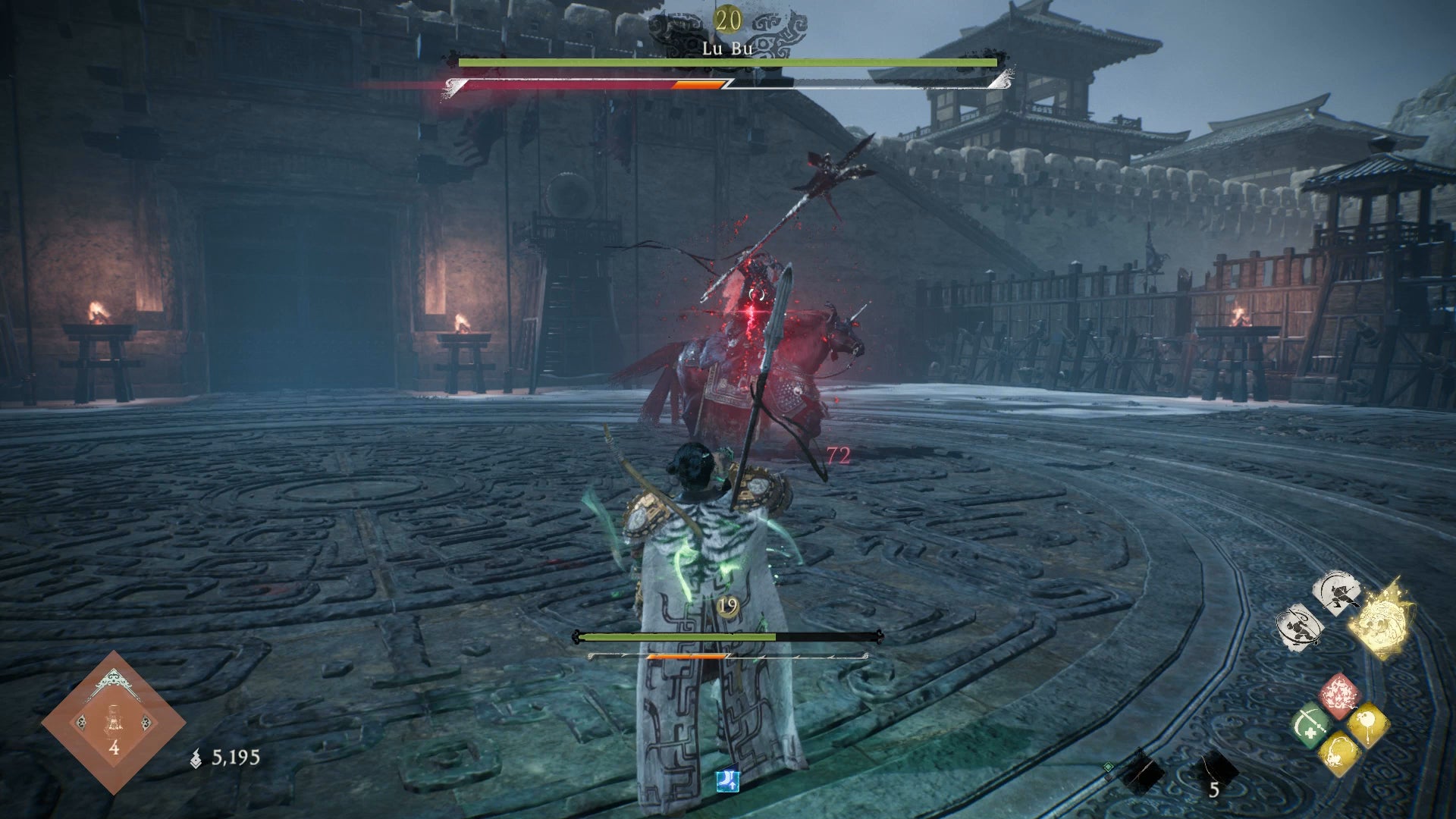 Lu Bu rearing a horse before launching into an unblockable attack in Wo Long - 3