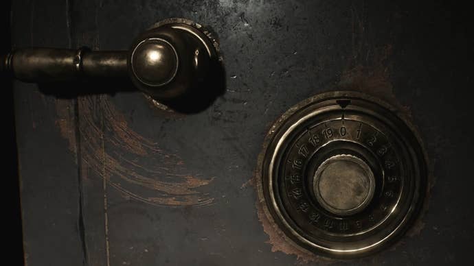 Close up of the safe inside Room 206 of Wood Side Apartments in Silent Hill 2.