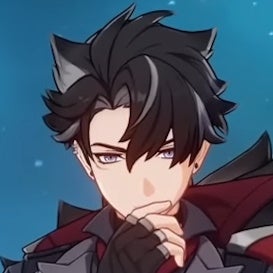 wriothesley with his hand on hid chin pondering